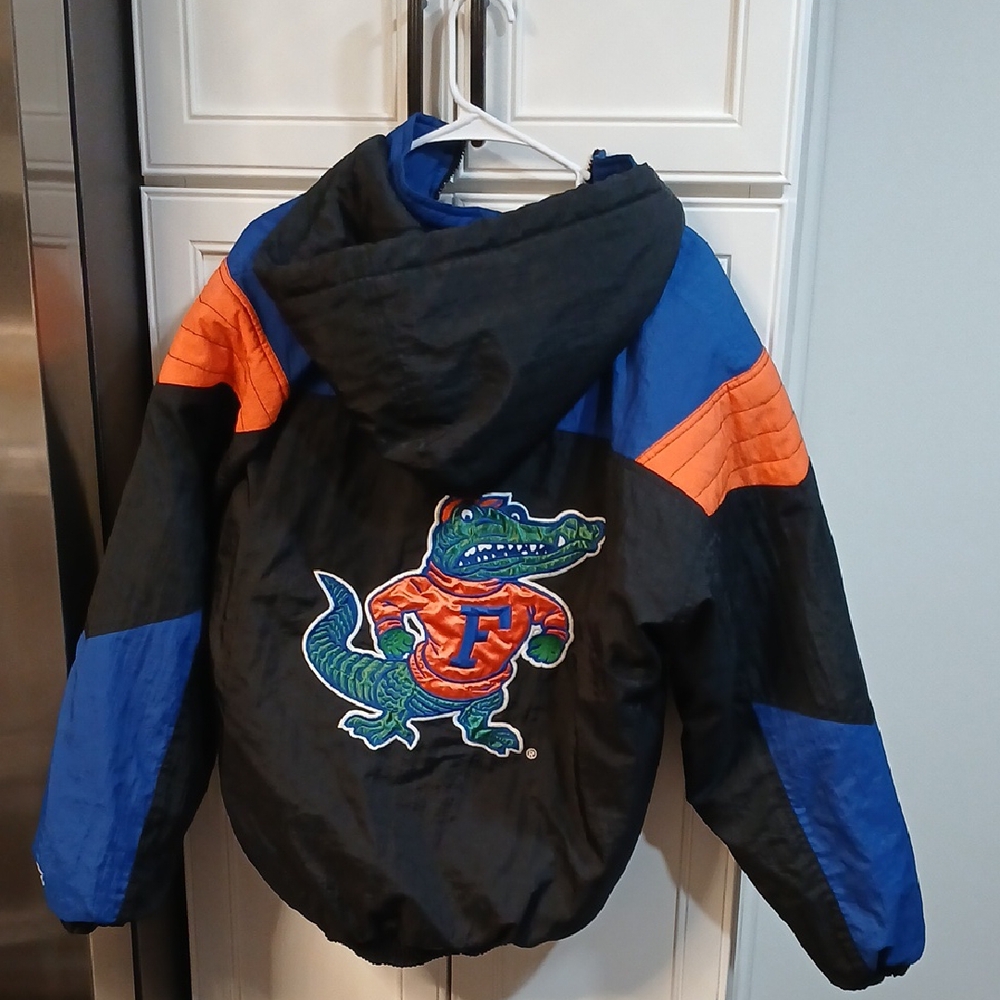 STARTER Black Blue Orange University Gators Hooded Jacket